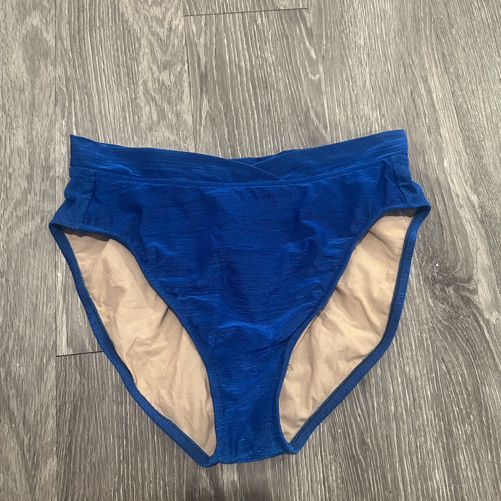 Vintage blue high waisted bikini bottoms size L